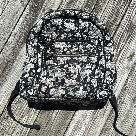 Vera Bradley | Bags | Vera Bradley Floral Black And White  display picture 3